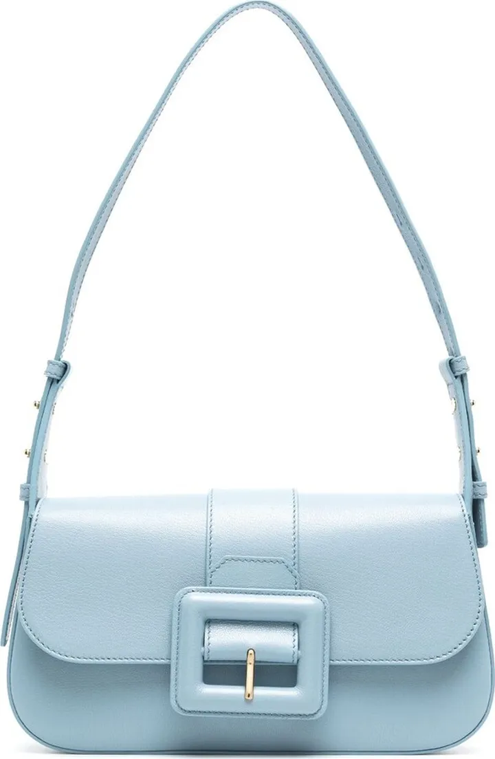 Buckle-Detail Leather Shoulder Bag