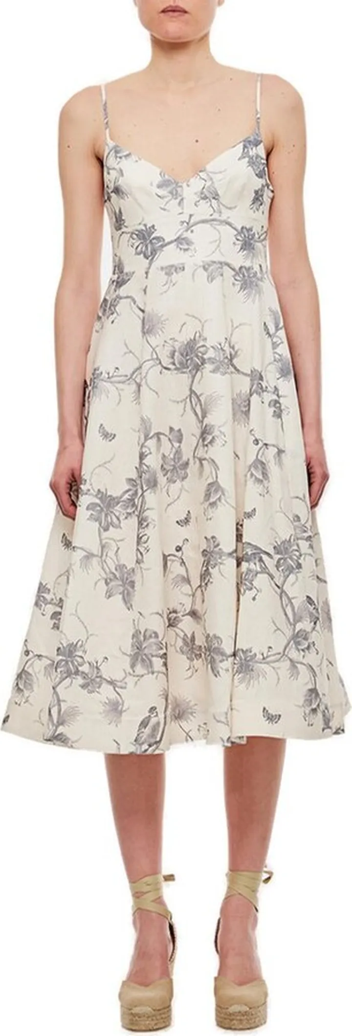 Zimmermann Picnic Floral-Printed Midi Dress