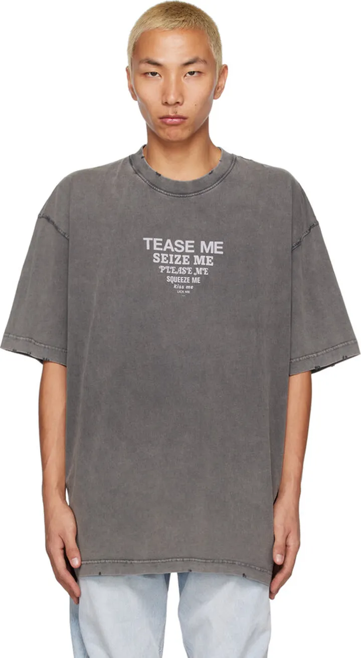 VETEMENTS Gray 'Tease Me' T-Shirt