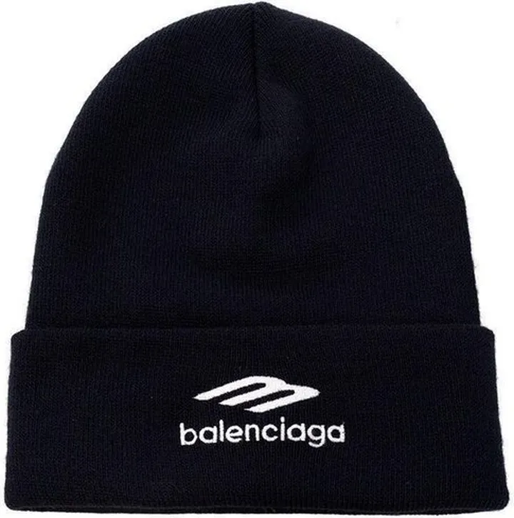 Balenciaga Logo Embroidered Knit Beanie
