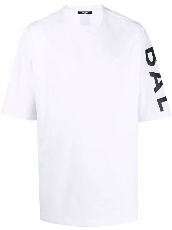 side logo-print oversize T-shirt