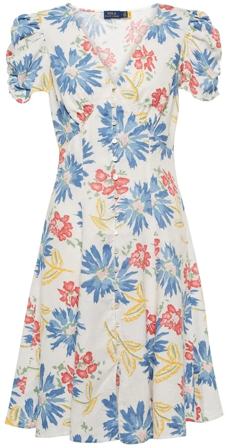 Floral linen minidress