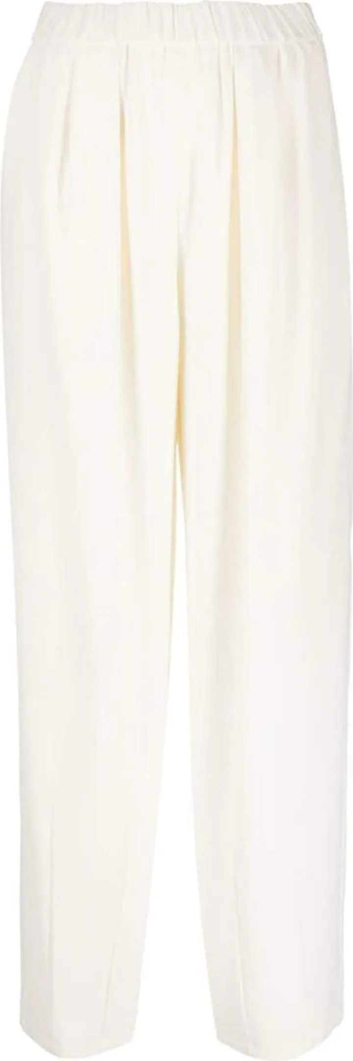 Pleat-Detail Straight-Leg Trousers