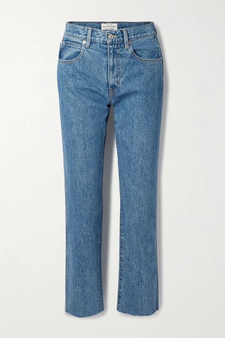 SLVRLAKE - + Net Sustain Hero Organic High-rise Slim-leg Jeans - Blue