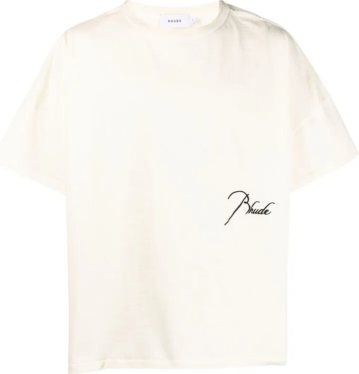 logo-embroidered T-shirt