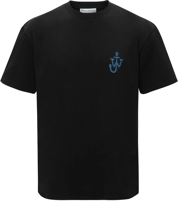 Anchor-patch short-sleeve T-shirt