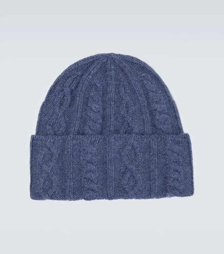 Cable-knit cashmere beanie