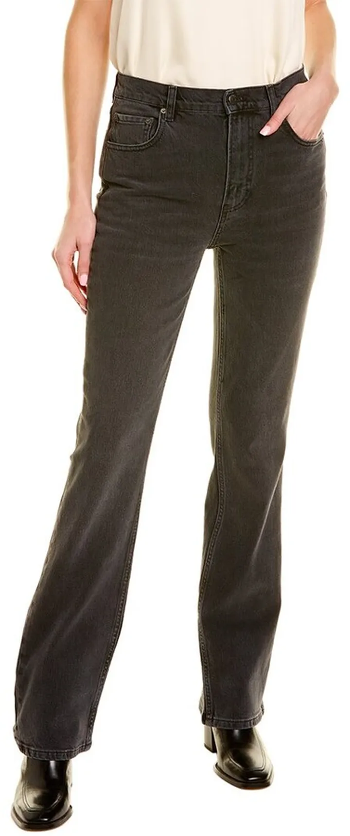 Boyish Oliver Black High-Rise Bootcut Jean