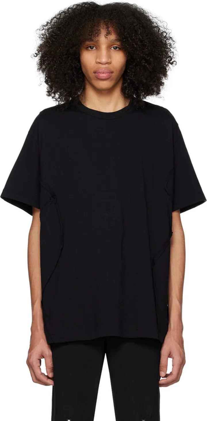 Comme des Garçons Homme Plus Black Paneled T-Shirt