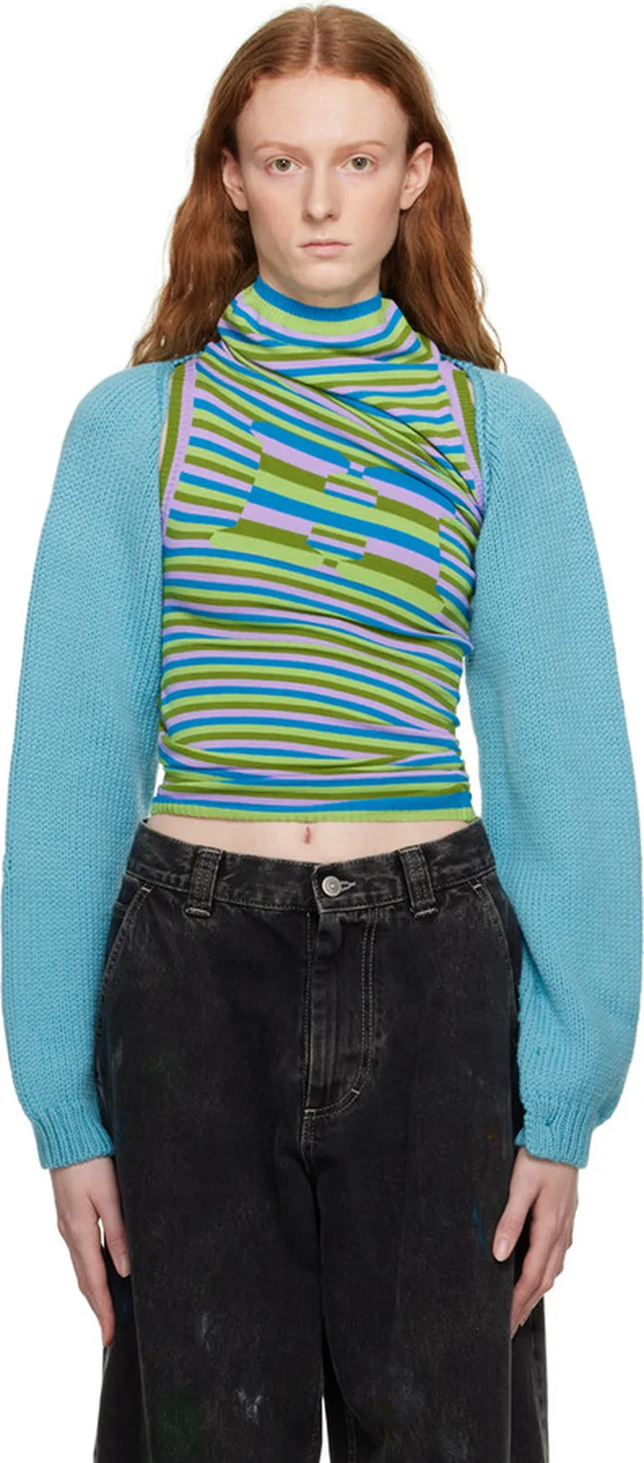 Marni Blue Virgin Wool Cardigan