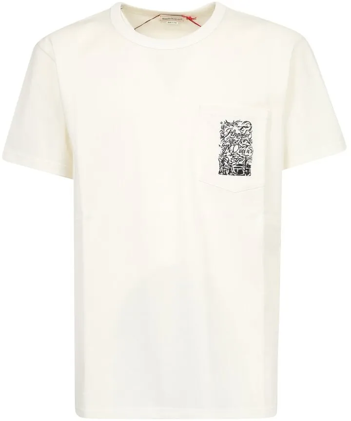 Alexander McQueen Blake Illustration-Print Crewneck T-Shirt