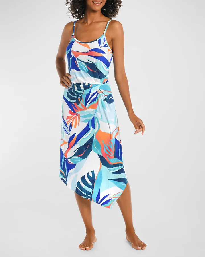 Coastal Palms High-Low Dress