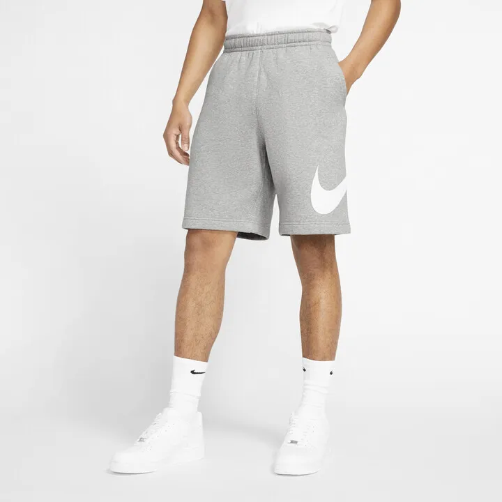 Men's Nike Sportswear Club Graphic Shorts in Grey