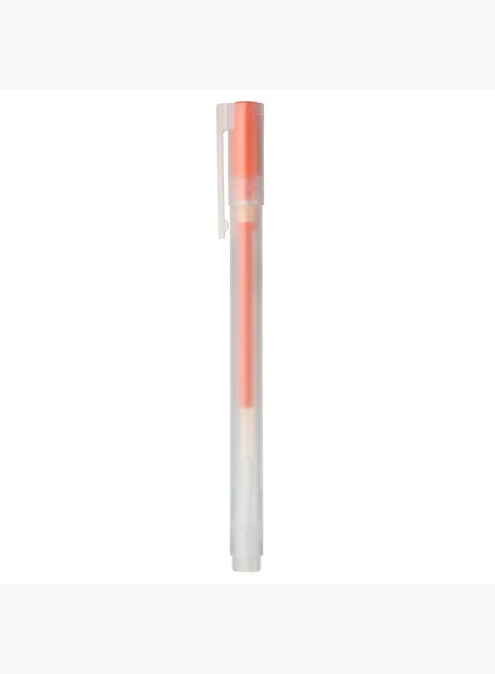 Gel Ink Cap Type Ballpoint Pen, 0.38 mm, Orange