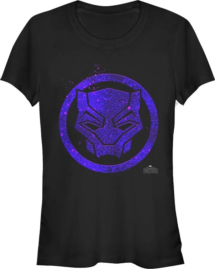 Junior's Marvel Black Panther 2018 Ember Mask T-Shirt - Black - 2X Large