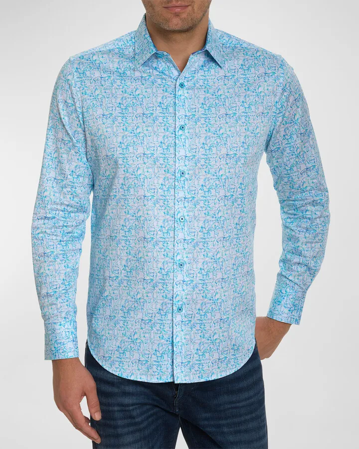 Men's Impression Cotton-Stretch Sport Shirt