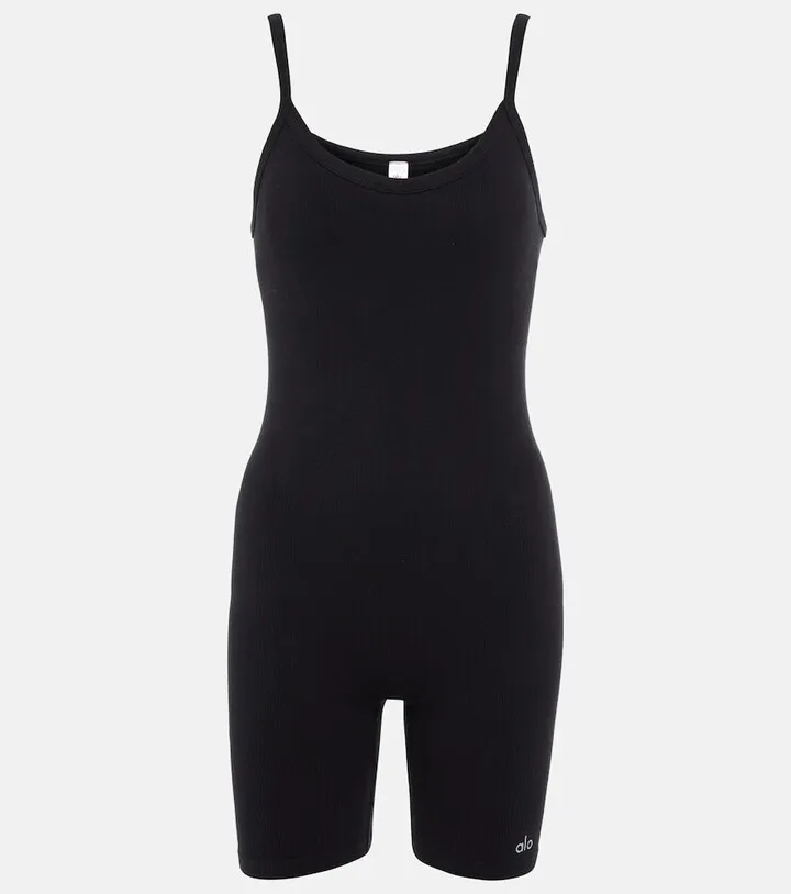 Mellow cotton-blend bodysuit