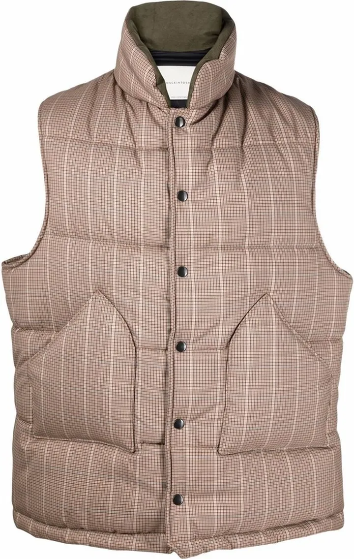 OSAKA checked padded gilet