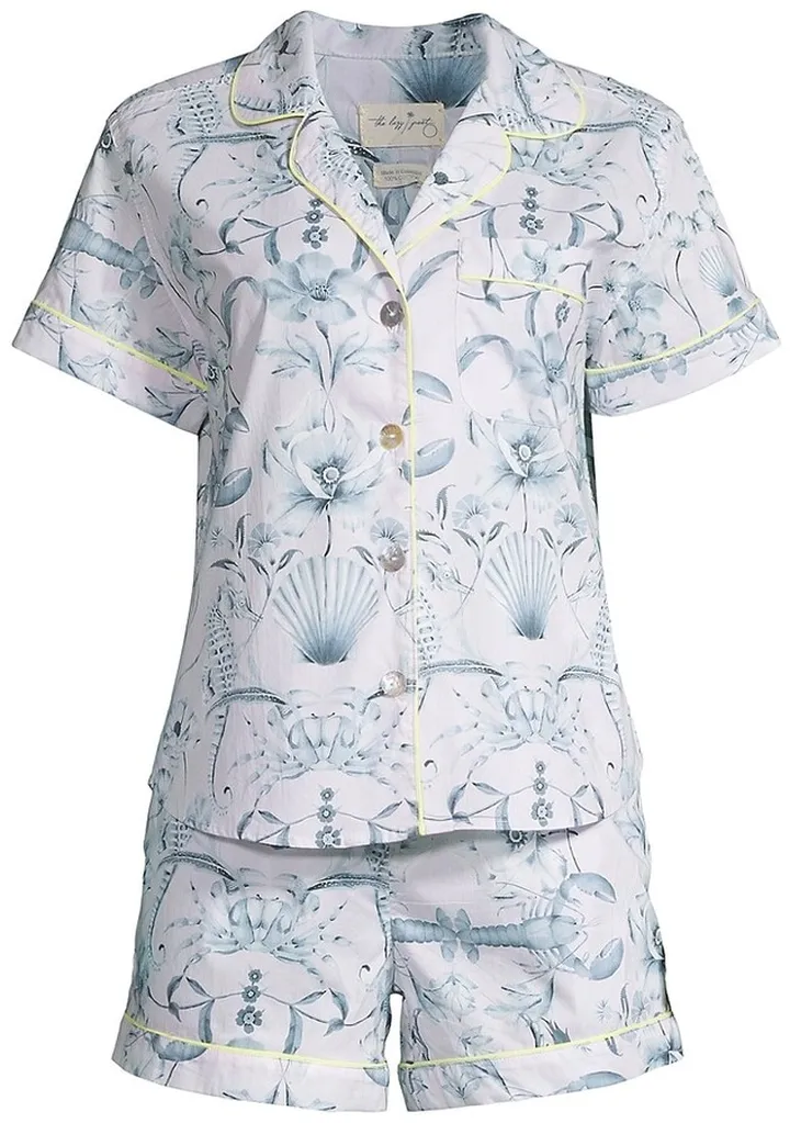 Nina Seahorses Lila 2-Piece Pajama Set