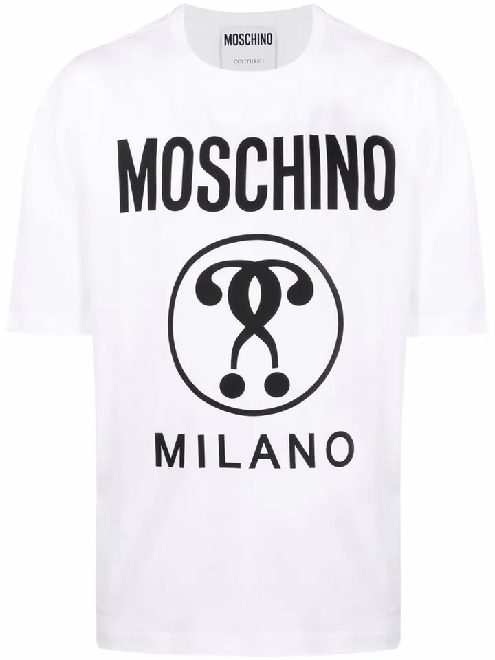 Double Question Mark logo-print T-shirt