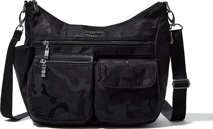 Baggallini Modern Everywhere Bag (Black Camo Jacquard) Cross Body Handbags