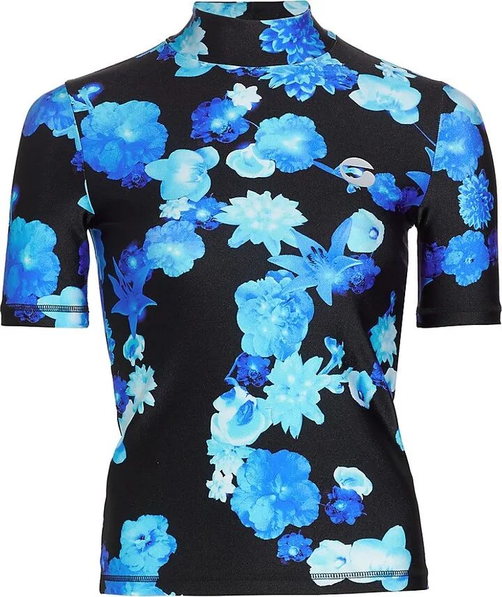 Floral Mock Turtleneck Top