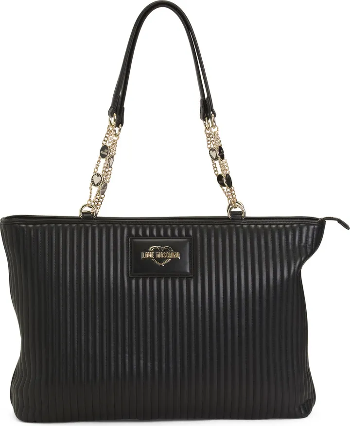 Embossed Logo East West Tote