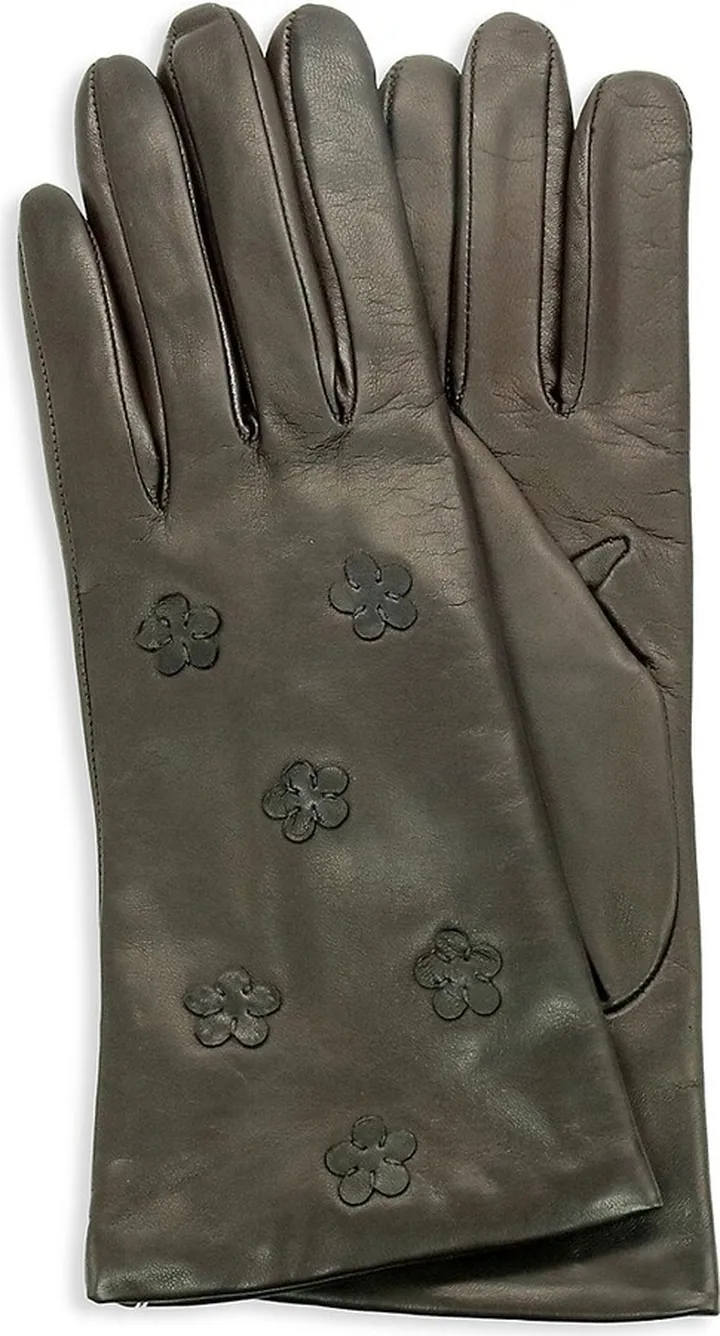 Handsewn Leather Floral Goves