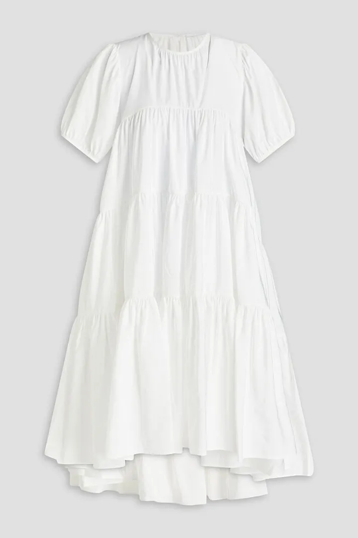 Esme tiered gathered taffeta dress
