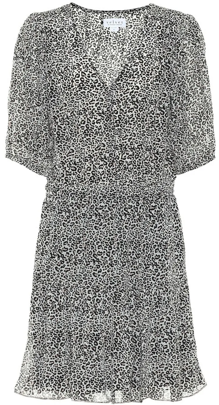 Saskia leopard-print minidress
