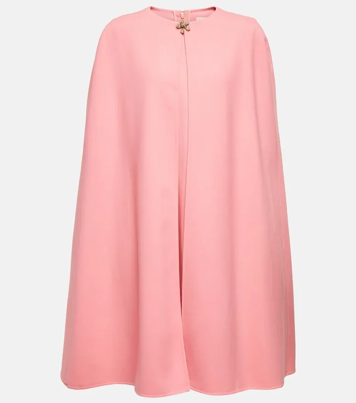 Embellished cape minidress