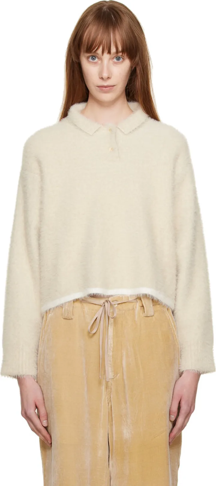Jacquemus Off-White Le Papier 'Le Polo Neve' Polo