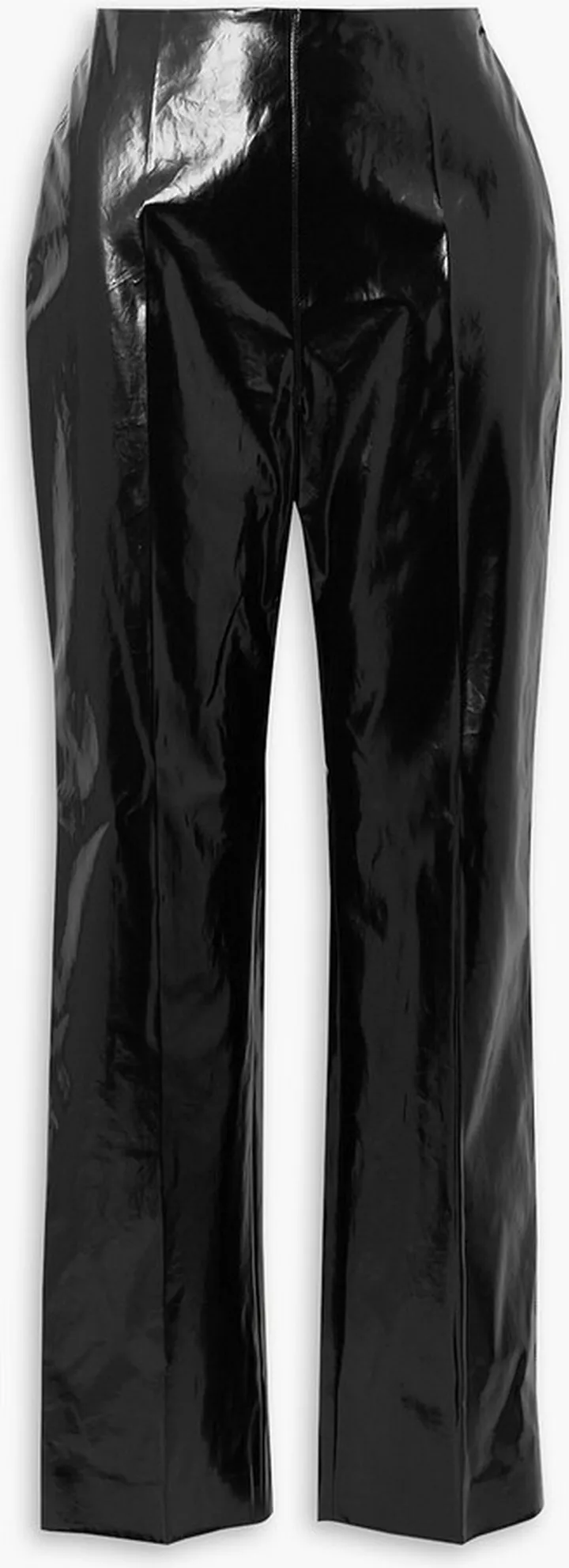 Maggie patent vegan leather straight-leg pants