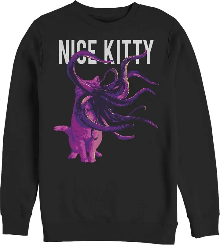 Men's Marvel Captain Marvel Goose Nice Kitty Sweatshirt - Black - Medium