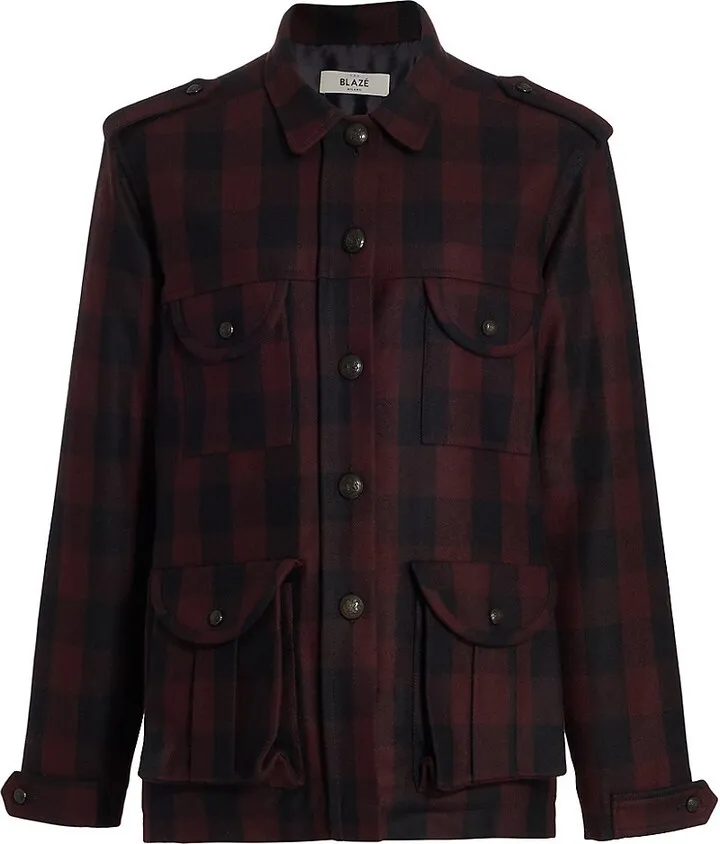 Plaid Wool & Cashmere Shacket