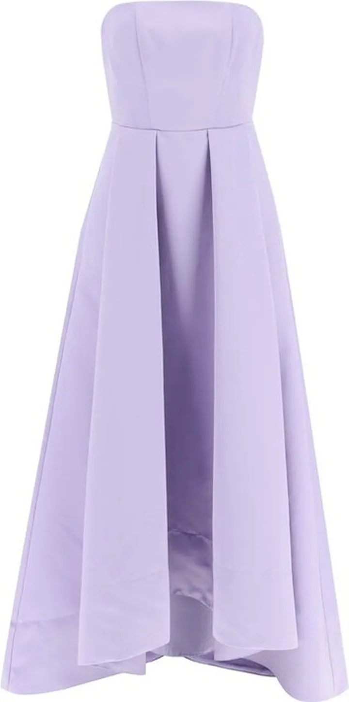 Pinko Strapless Pleated Gown