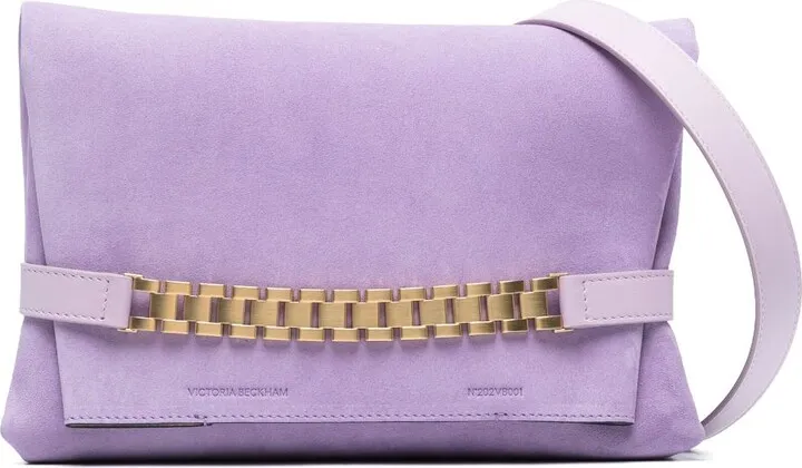 Chain Pouch suede shoulder bag