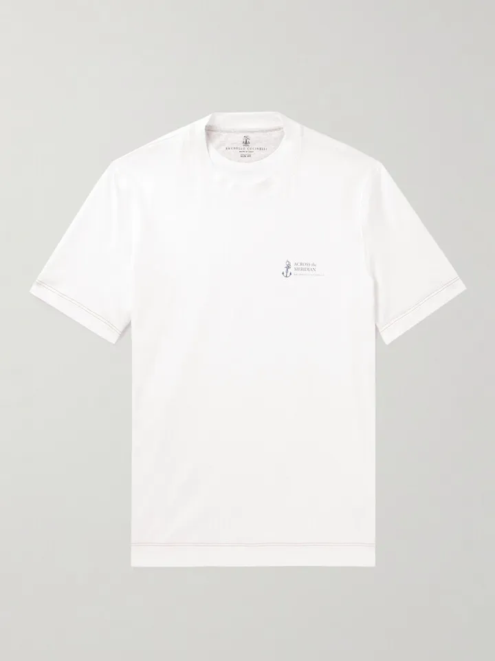 Printed Cotton-Jersey T-Shirt