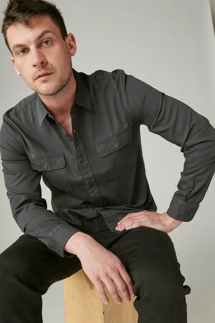 Lived-In Long Sleeve Workwear Shirt