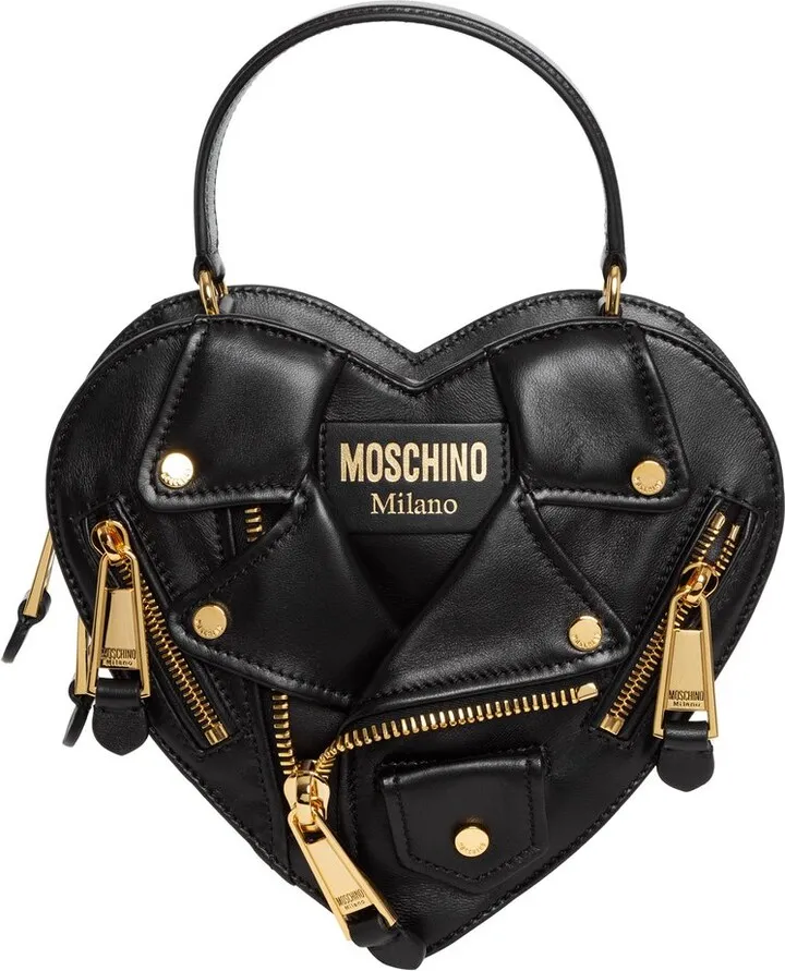 Moschino Heart Shaped Zip-Detailed Tote Bag