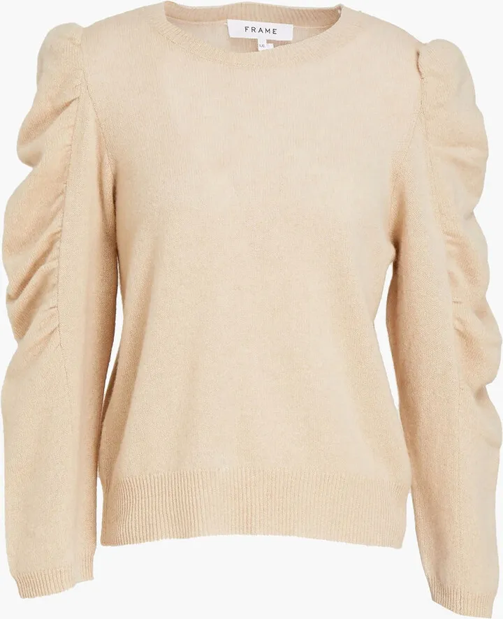 Gathered cashmere sweater