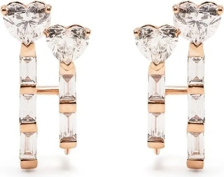 18kt Rose Gold Diamond Earrings