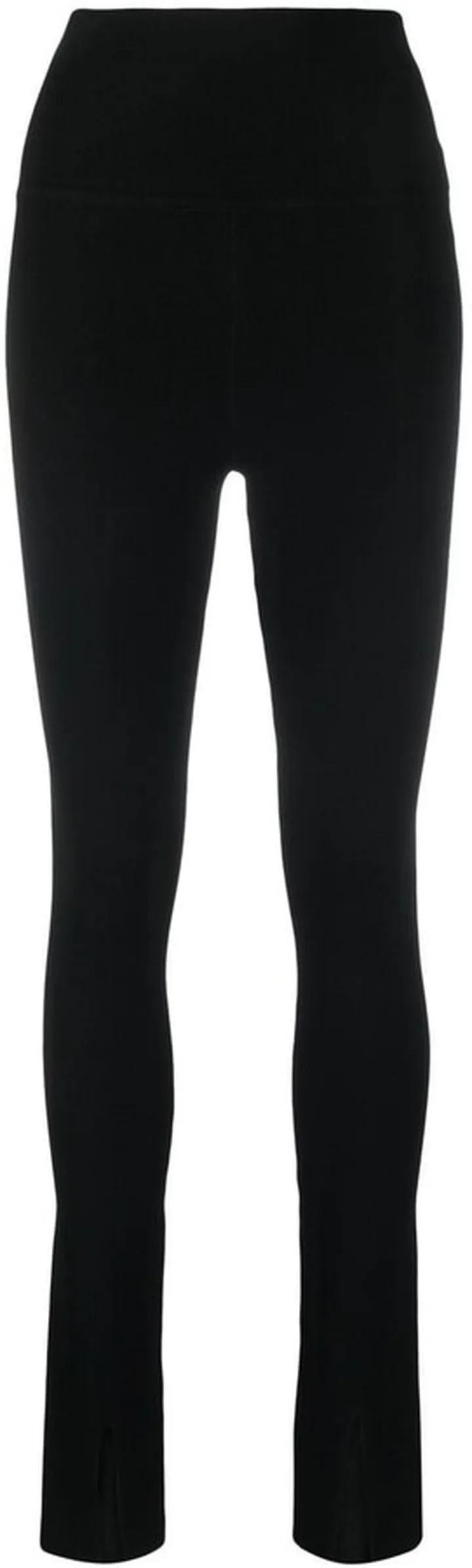 High-Waisted Slit-Detail Trousers