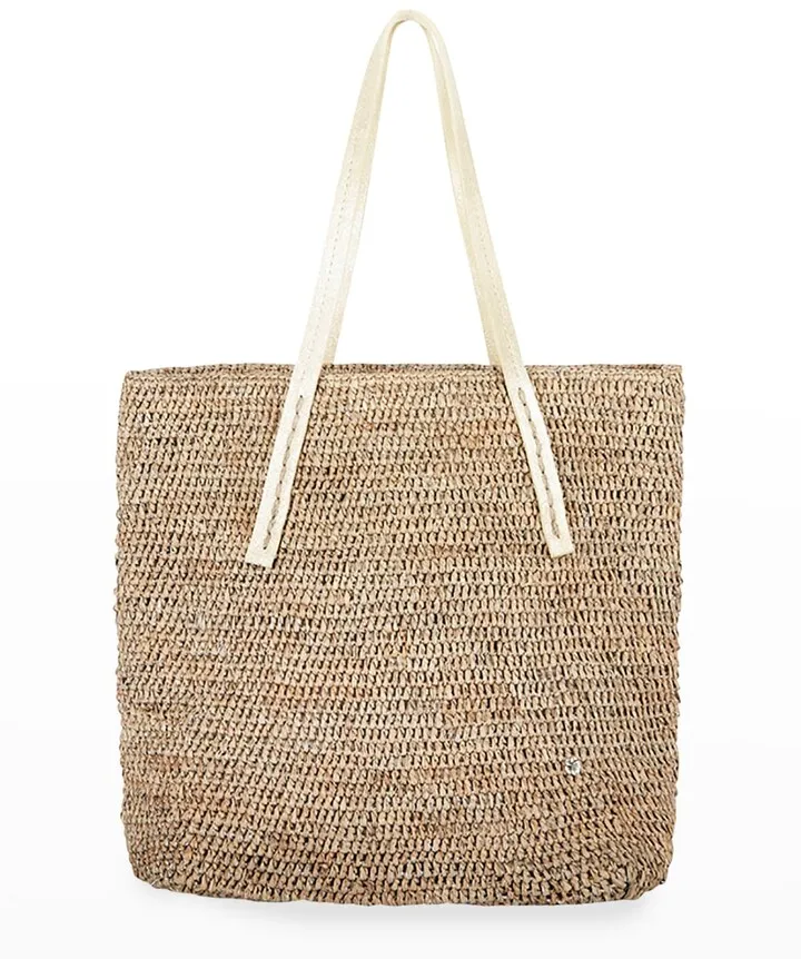 Karibo Raffia Metallic Beach Tote