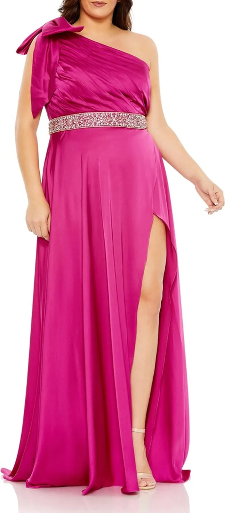Bow One-Shoulder Gown