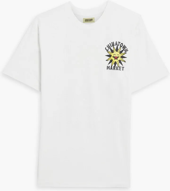 Printed cotton-jersey T-shirt
