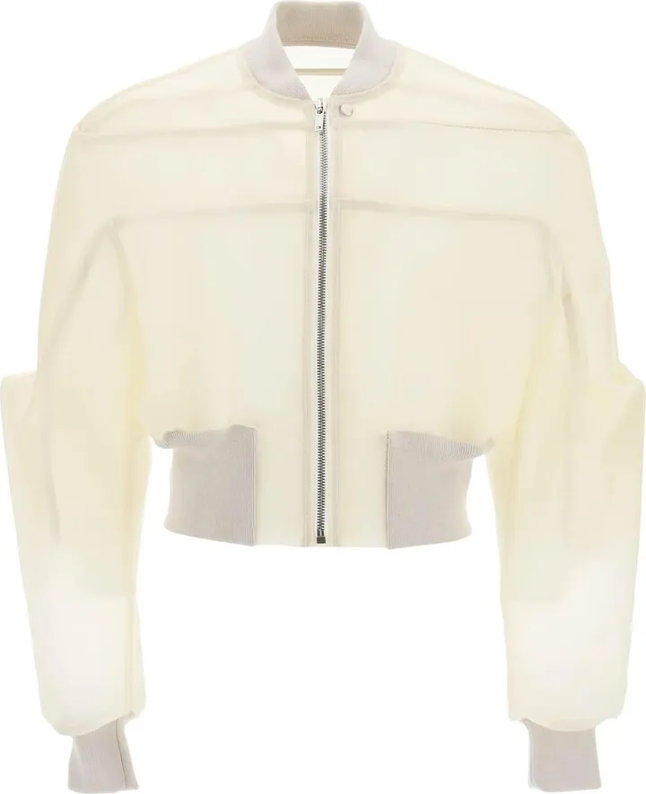 Rick Owens Semi-Transparent Leather Bomber Jacket