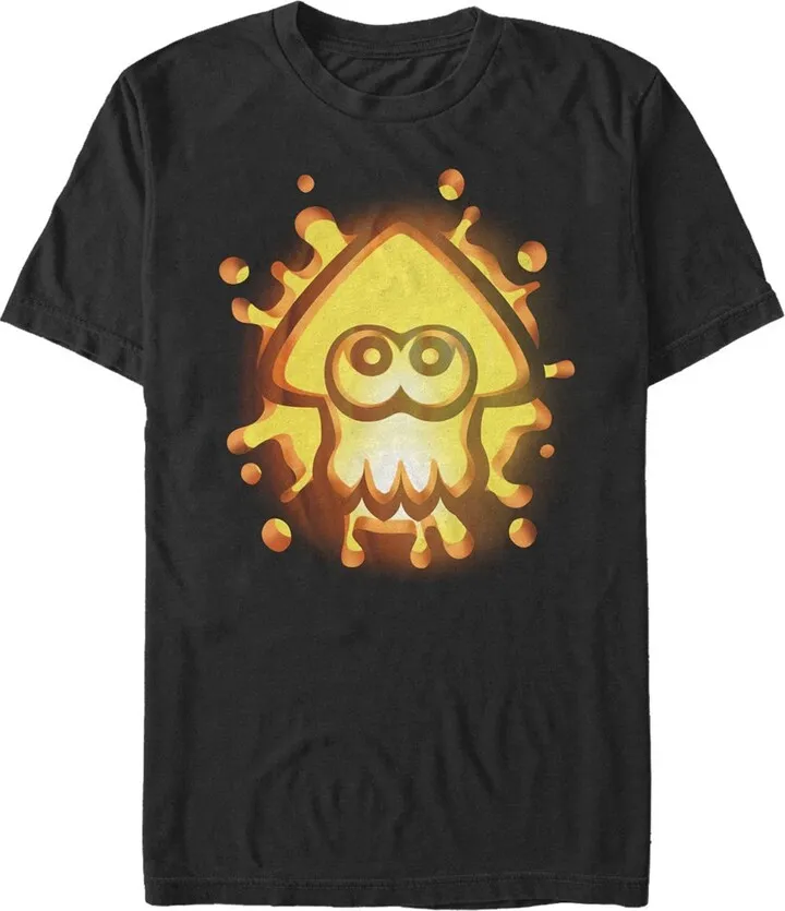 Men's Nintendo Halloween Splatoon Pumpkin T-Shirt - Black - 3X Large