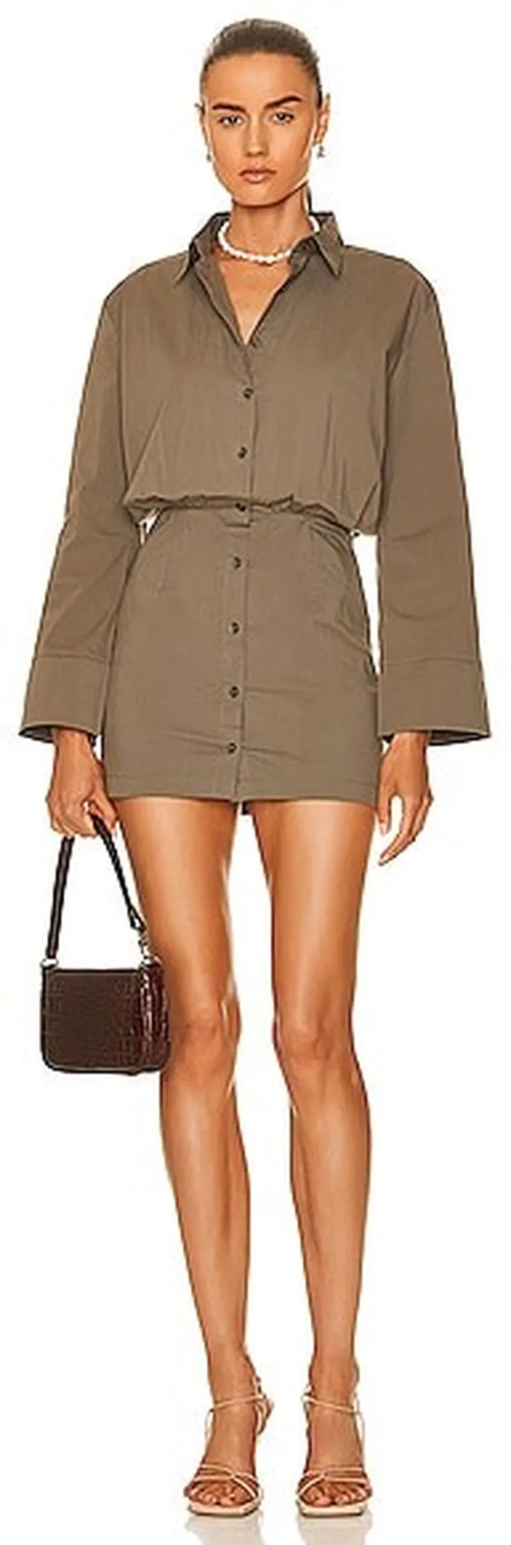 Shani Shemer Vanessa Shirt Dress in Olive