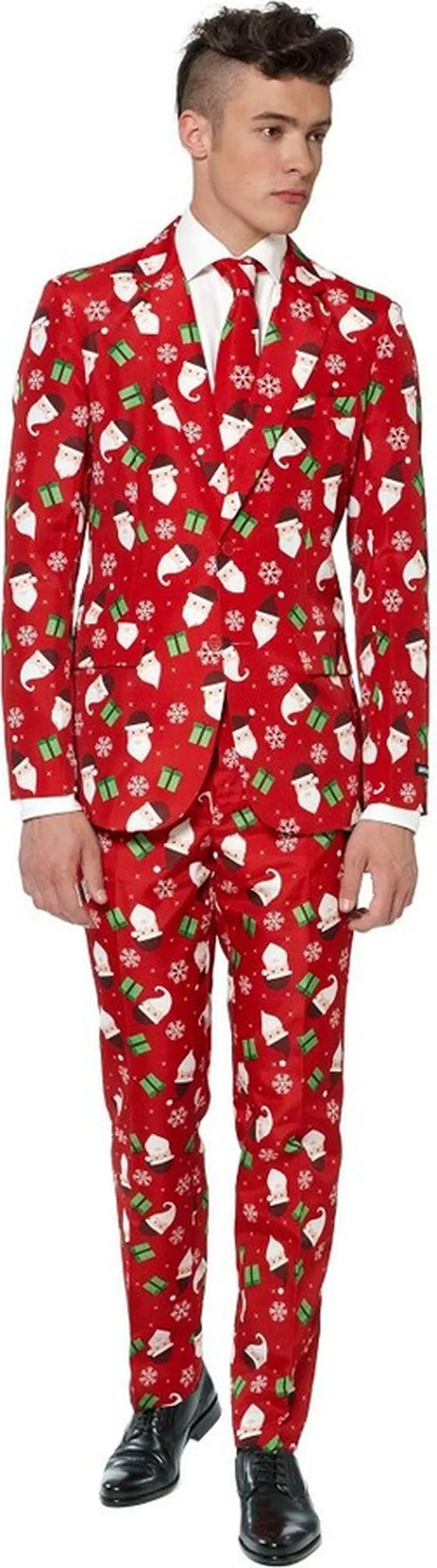 Suitmeister Men's Christmas Suit - Christmas Red Santa - Red - Size: M